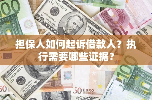 武汉担保人如何起诉借款人？执行需要哪些证据？
