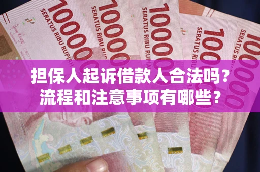 武汉担保人起诉借款人合法吗？流程和注意事项有哪些？