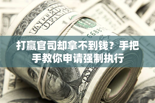 武汉打赢官司却拿不到钱？手把手教你申请强制执行