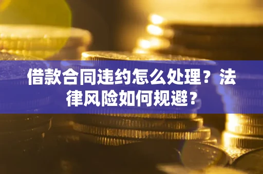 武汉借款合同违约怎么处理？法律风险如何规避？
