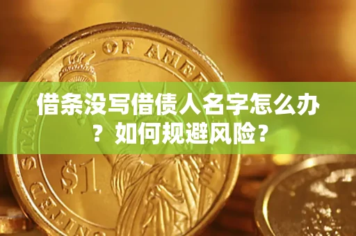 武汉借条没写借债人名字怎么办？如何规避风险？