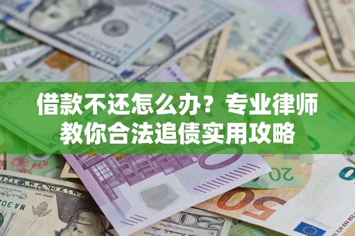 武汉借款不还怎么办？专业律师教你合法追债实用攻略