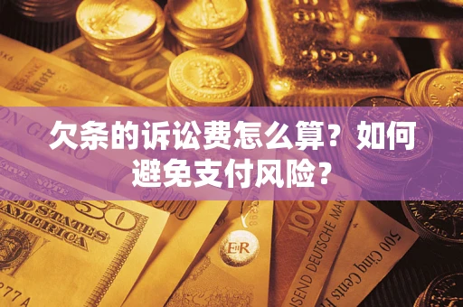 武汉欠条的诉讼费怎么算？如何避免支付风险？