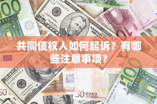武汉共同债权人如何起诉？有哪些注意事项？