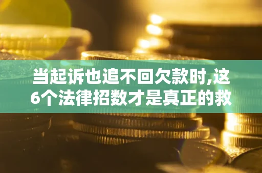 武汉当起诉也追不回欠款时,这6个法律招数才是真正的救命稻草